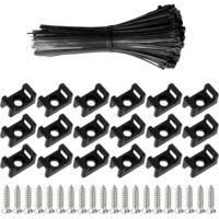 OEM 100 Bridas Para Cables Con Base De Sujeci&oacute;n Y Tornillos, 200 Mm, Sujetadores El&eacute;ctricos Autoblocantes, Bridas De Nailon Para Organizaci&oacute;n De Cables, R