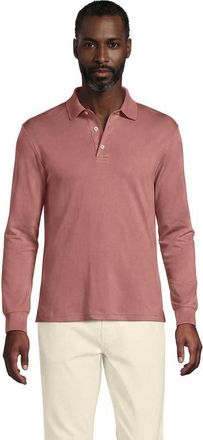 Lands End Long Sleeve Cotton Supima Polo Shirt in Vintage Mauve at Nordstrom, Size Xx-Large
