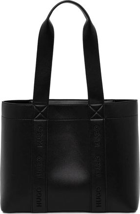 HUGO BOSS Shopper met geborduurd logo - Zwart