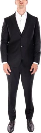 Karl Lagerfeld Suits - Heren - Business pakken - Zwart - 2XL - Leer - Kostuums