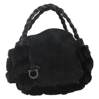 Ferragamo Pre-owned Handtas - Dames - Vintage Handtas - Zwart - ONE Size - Su&egrave;de - Vintage