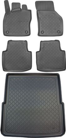 OEM Skoda Superb Iii Kombi Desde Septiembre De 2015. Juego De Alfombrillas Para Coche Y Maletero