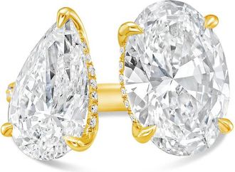 Diana M. Jewels 18KT YELLOW GOLD 2 STONE LAB GROWN DIAMOND FASHION RING WEIGHING 6.00 CTS TW