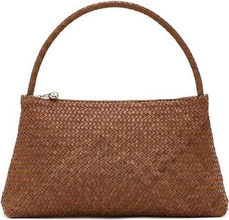 Madewell LG Woven Zip Shoulder Shoulder Womens Handbags Burnt Sienna, Leather