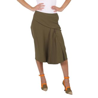 Versace Ladies Caramel Draped Midi Skirt, Brand Size 36 (US Size 0)