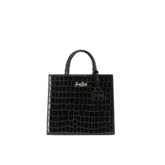 MC2 Saint Barth Tassen, Dames, Zwart, ONE Size, Katoen, Shop Bag Midi