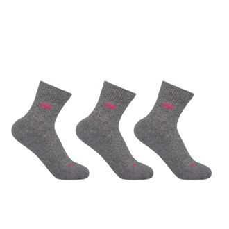 Peper Harow 3 Pack Essential Quarter Womens Sport Socks - Grey