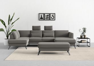 Sit&more Wohnlandschaft »Lindholm U-Form« mit Sitztiefenverstellung und Federkern