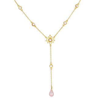 Satya Jewelry Transformed by Love Lotus Lariat Necklace