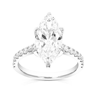 Vir Jewels 4.25 cttw Marquise Lab Grown Diamond Engagement Ring in 14K White Gold For Women