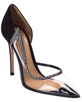Gianvito Rossi Leif 105 Suede & Vinyl Pump