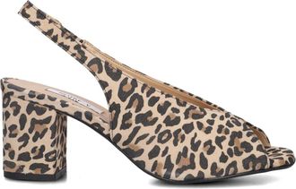 Notre-V Schoenen, Dames, Veelkleurig, 42 EU, Leer, Elegante Slingback Schoenen met Panterprint