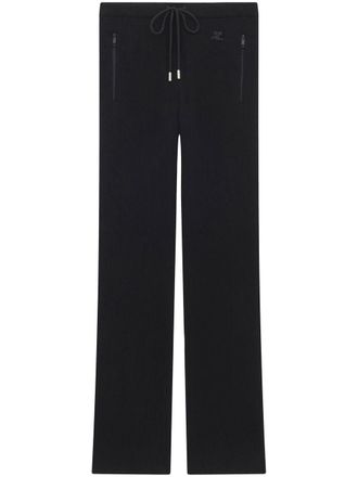 Courr&egrave;ges Pantaloni Iconique a coste - Nero