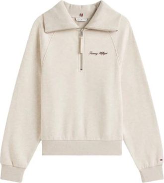 Tommy Hilfiger Truien - Dames - Sweatshirts - Beige - L - Hoodies & sweatvesten