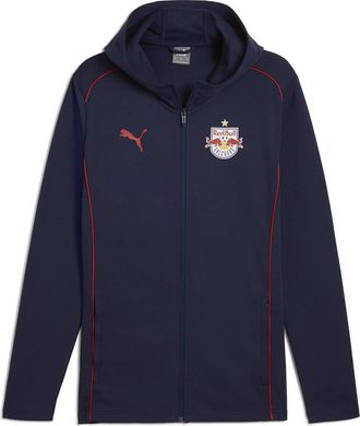 Puma Giacca con cappuccio FC Rosso Bull Salzburg Casuals da uomo, Abbigliamento, Blu, S