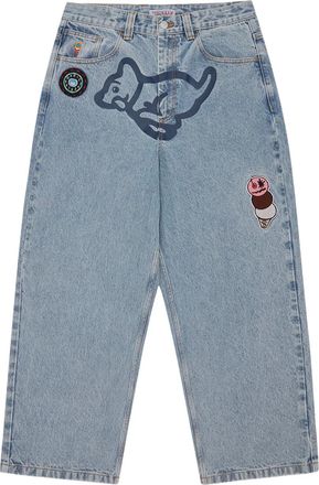 Icecream Jeans met applicatie - Blauw
