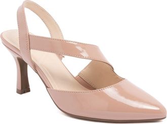 Jones New York Womens High Heel Pumps - Elegant Pointed Toe Dress Shoes with Secure Midfoot Strap for Formal Events, Parties, Weddings, and Special Occasions, Nude, 