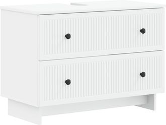 vidaXL Mueble De Lavabo Para Ba&ntilde;o Ede Blanco 82 X 41 X 59 Cm Vidaxl