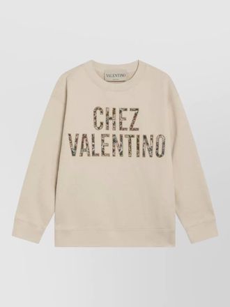 Valentino Garavani cotton sweatshirt chez valentino floral motif