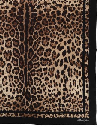 Dolce & Gabbana Silk Square Scarf - Brown