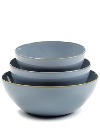 Serax x Anita Le Grelle Terres de Rêves bowls (set of three) - Blue