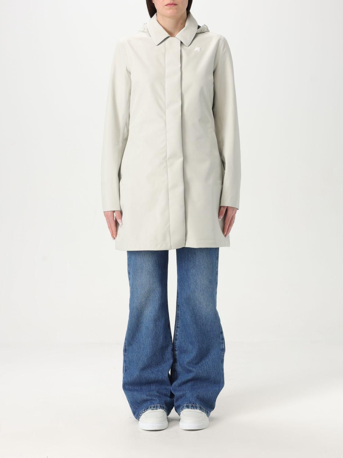 コート K-WAY Woman Coat Blue K8138PW K89 Jackets Woman NEIVEL CRYSTAL CHINTZ THERMO HEAVY Long BLUE