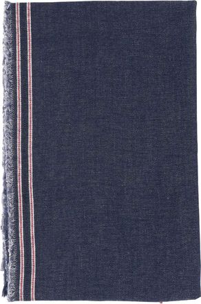 Faliero Sarti Sciarpa con bordi sfrangiati - Blu