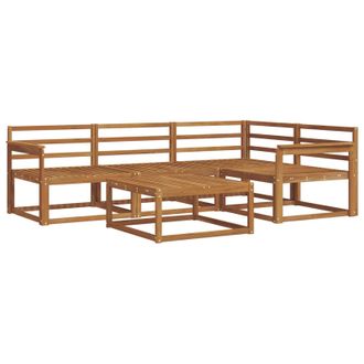 vidaXL Conjunto De Sof&aacute;s De Exterior 5 Pcs Natural Vidaxl