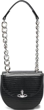 Vivienne Westwood Croc-Embossed Shoulder Bag