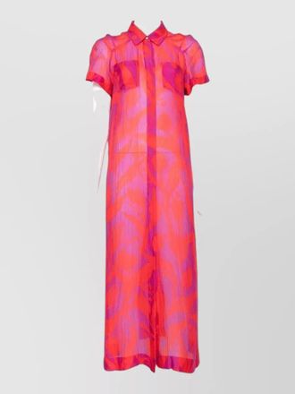 Dries Van Noten davinia midi dress short sleeves pattern