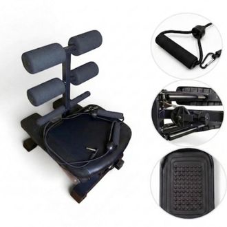 OEM Silla De Entrenamiento Multifuncional Stepper Para Abdominales Con Bandas De Resistencia Ajustable Y Plegable Flexara