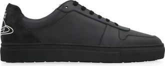 Vivienne Westwood Lage leren sneakers met su&egrave;de inzetstukken - Heren - Sneakers - Zwart - 43 EU - Su&egrave;de - Schoenen
