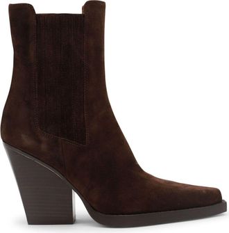 PARIS TEXAS 90mm Dallas boots - women - Leather/Leather/Leather - 39.5 - Brown