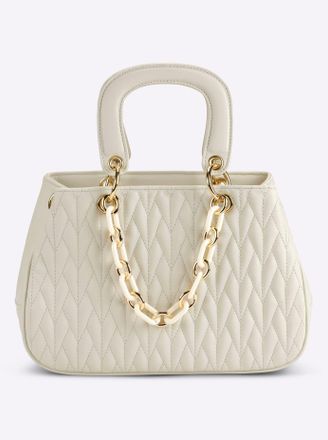 Heine Handtasche HEINE, Damen, Gr. B/H/T: 31cm x 20cm x 11cm, beige (sand), Viskosemischung, unifarben, Taschen Handtasche