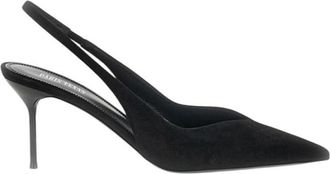PARIS TEXAS Black Slingback Pumps