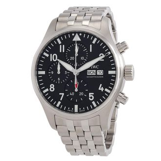 IWC Pre-owned IWC PilotS Chronograph Black Dial Mens Watch IW378002