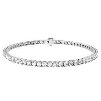 Diamond2Deal 14K Gold Lab Grown Diamond Straight-Line Tennis Bracelet 7
