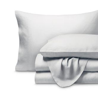 Bare Home 100% European Linen Sheet Set in Glacier Grey at Nordstrom, Size California King