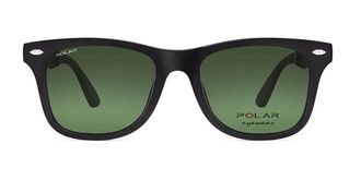 Polar 467 Clip-On Polarized 76 Mens Sunglasses Black Size 52