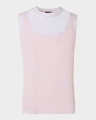 Akris Sleeveless Double Layer Techno Tulle Top