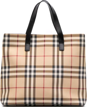 Burberry Pre-owned Womens Vintage Tote Bag - Peach Textile - One Size