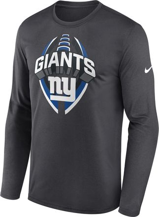 Nike New York Giants Legend Icon Nike Mens Dri-FIT NFL Long-Sleeve T-Shirt in Grey | NKHT06F8I-NCF