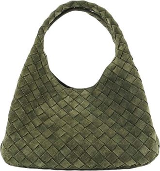 Bottega Veneta Green Campana Small Shoulder Bag