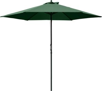 OUTSUNNY 2.8m Patio Umbrella Parasol Outdoor Table Umbrella 6 Ribs Green | TJ Hughes