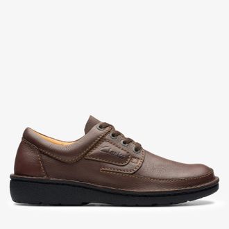 Clarks Mens NATURE II Tan Shoes - Brown - Size 10 Wide Fit (UK Shoe)