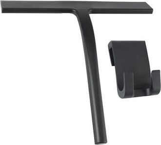OEM Raspador De Ba&ntilde;o, 28x22x3cm, Con Soporte De Pared, Silicona, Negro