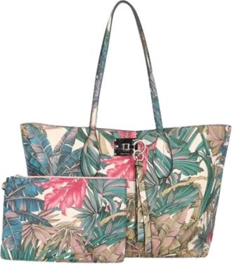 Ferragamo Pre-owned Tote Bags, female, Multicolor, Size: ONE SIZE Pre-owned Leather Tote Bag