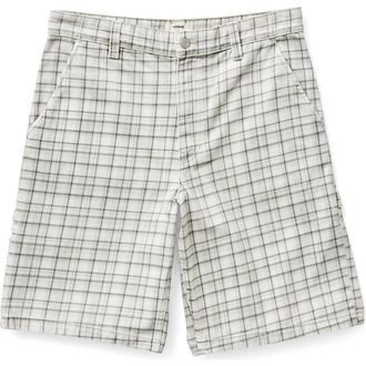 Cotton On Mens Baggy Worker Short in Stone Check at Nordstrom, Size 32