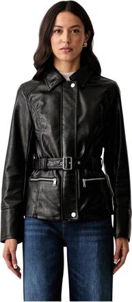 Guess Jeanne Jas - Dames - Zomerjassen - Zwart - S - Leer - Jassen