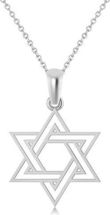 Allurez Jewish Star of David Pendant Necklace 14k in White Gold at Nordstrom, Size 18